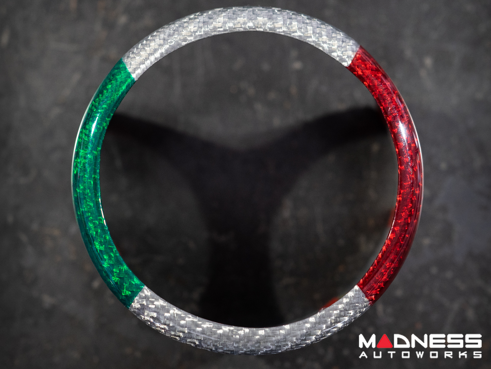Alfa Romeo Stelvio Front Emblem Frame Cover - Carbon Fiber - Italian Theme - Feroce Carbon